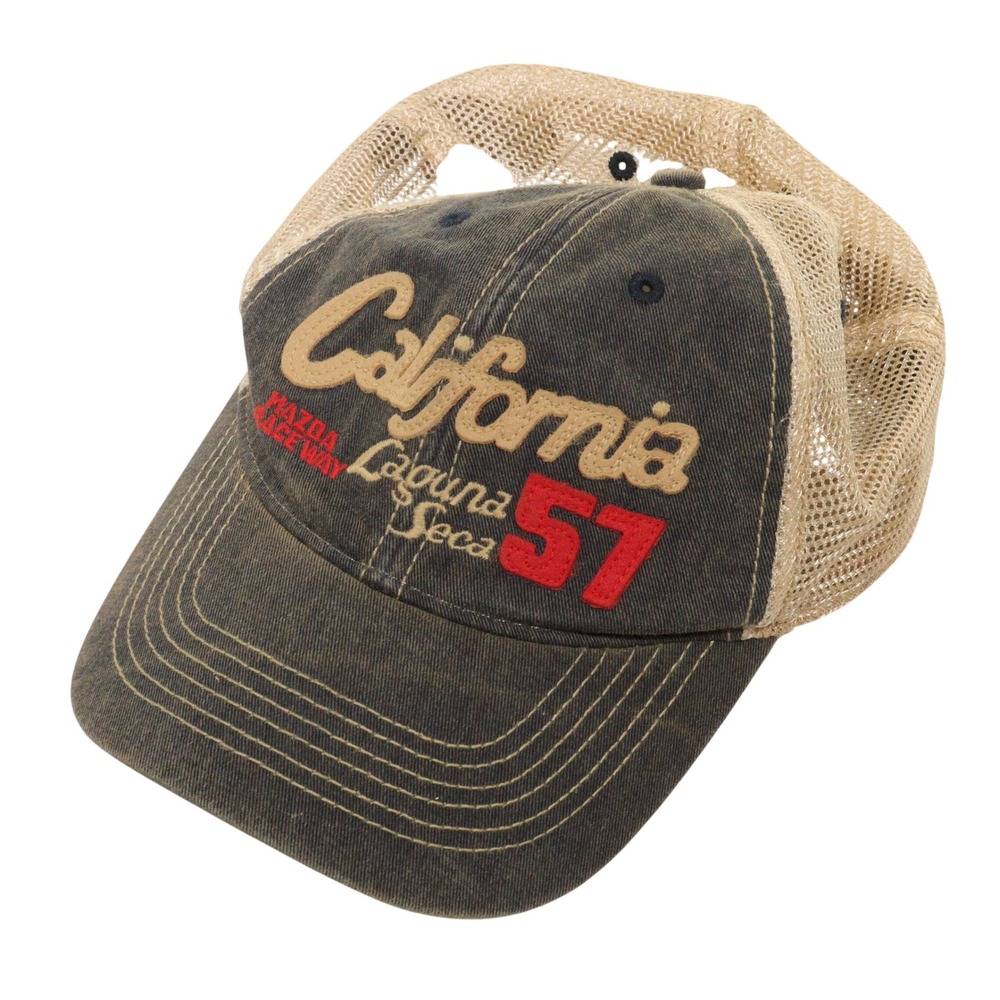 Vintage California Laguna Seca Mazda Raceway Trucker Mesh Hat Rare HTF